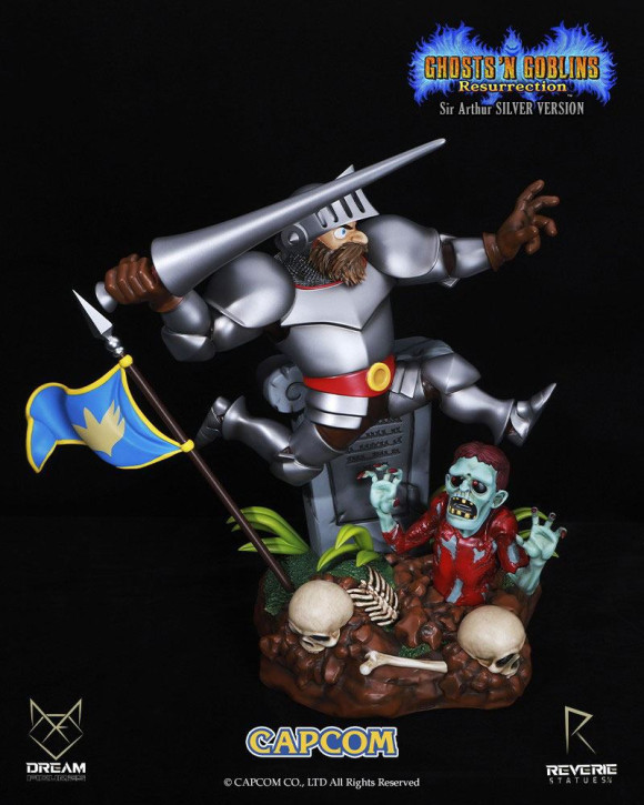 Ghosts 'n Goblins Resurrection Statue 1/6 Sir Arthur Silver Version 44 cm