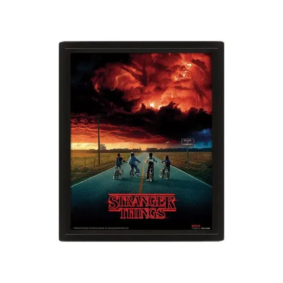 Stranger Things 3D-Effekt Poster Set im Rahmen Mind Flayer 26 x 20 cm (3)