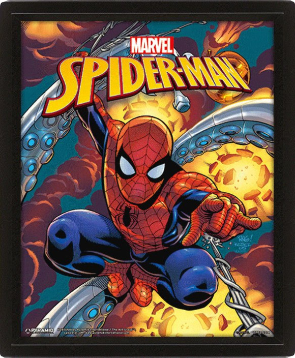 Marvel 3D-Effekt Poster Set im Rahmen Spider-Man 26 x 20 cm (3)