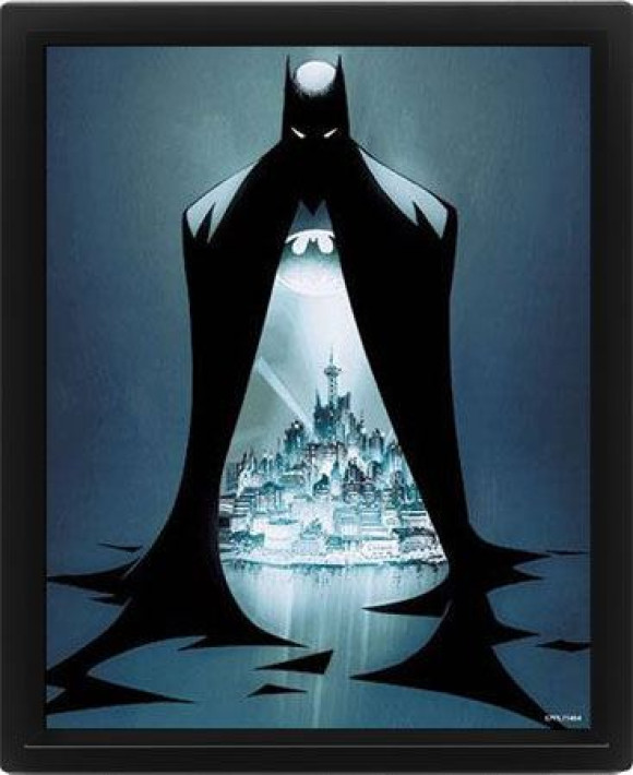 DC Comics 3D-Effekt Poster Set im Rahmen Batman Gotham Protector 26 x 20 cm (3)