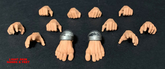 Mythic Legions: Arethyr Zubehör-Set für Actionfiguren Light Skin Hands & Feet