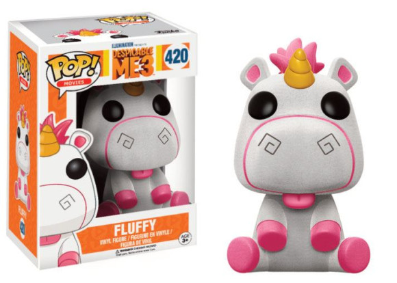 Ich Einfach Unverbesserlich Fluffy POP! Figur Flocked 9 cm