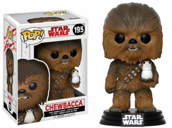 Star Wars VIII Chewbacca & Porg POP! Figur 9 cm