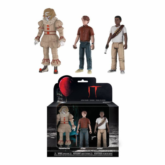 Stephen Kings Es 2017 Actionfiguren 3-er Pack Set 3: Pennywise, Stan, Mike 12 cm