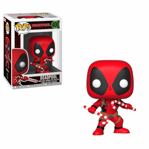 Marvel Comics POP! Marvel Holiday Vinyl Wackelkopf-Figur Deadpool (Candy Canes) 9 cm