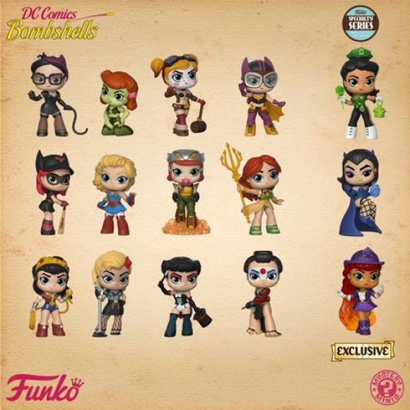 DC Bombshells Speciality Series Mystery Minis Figuren 6 cm Display