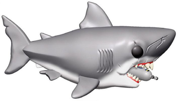 Der weiße Hai Jaws Diving Tank POP! Figur 15 cm