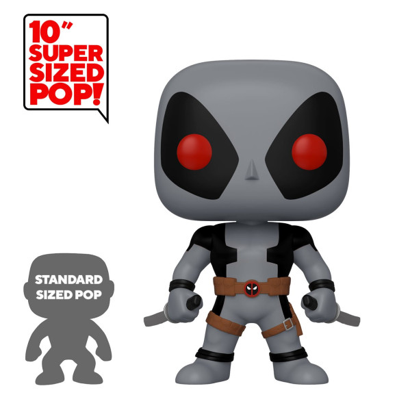Deadpool Gray Super Sized POP! Vinyl Figur 25 cm