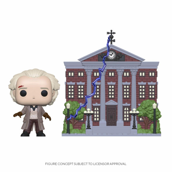 Zurück in die Zukunft Doc w/Clock Tower POP! Town Figur 9 cm