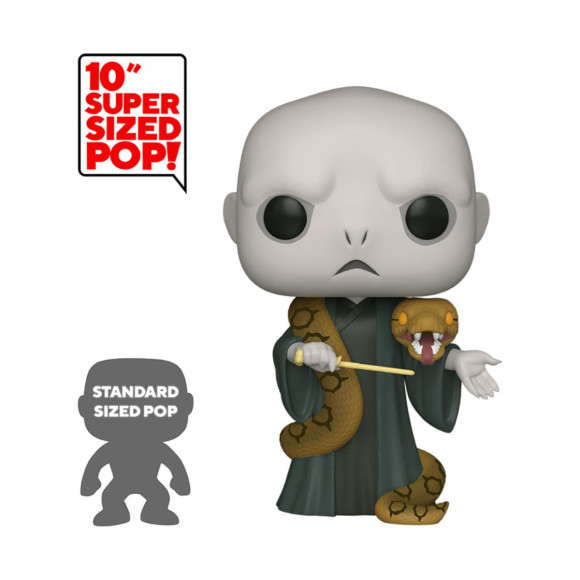 Harry Potter Voldemort w/Nagini Super Sized POP! Figur 25 cm