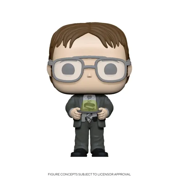 The Office US POP! TV Vinyl Figur Dwight w/Jello Stapler 9 cm
