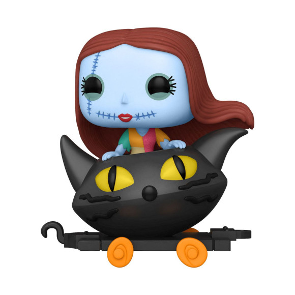 Nightmare before Christmas POP! Disney Train Cart Vinyl Figur Sally in Cat Cart 9 cm