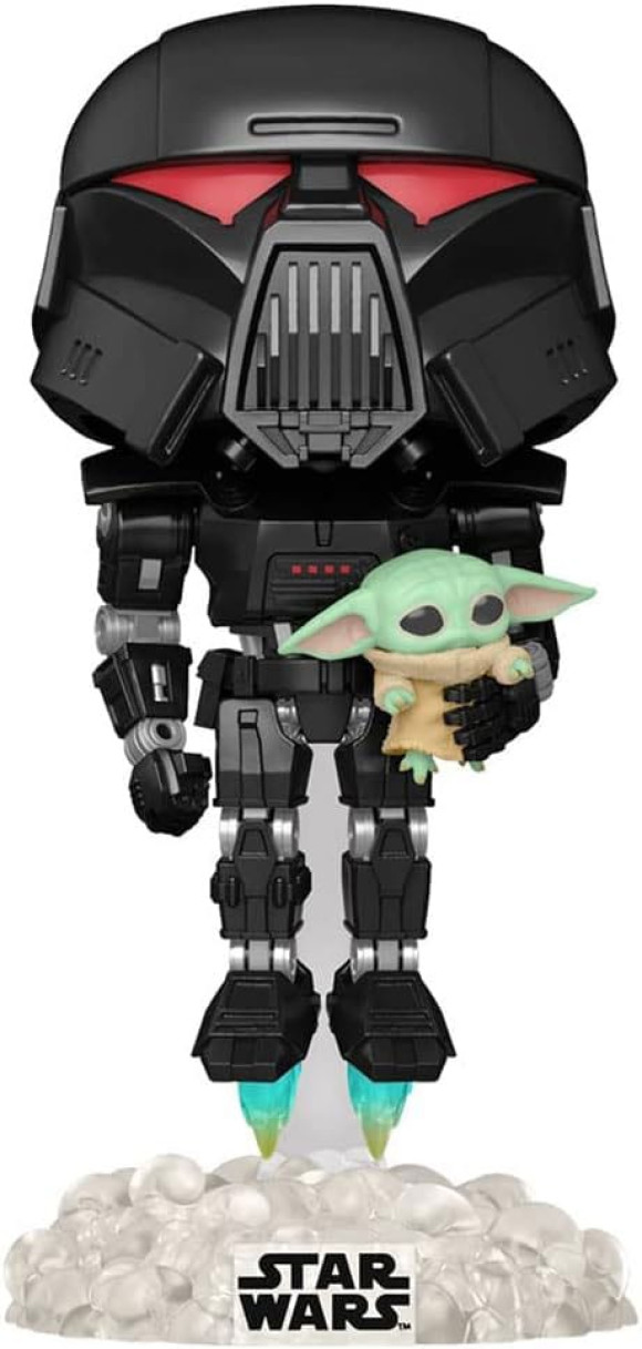 Star Wars: Mandalorian POP! Vinyl Figur Dark Trooper w/Child(GW) 9 cm