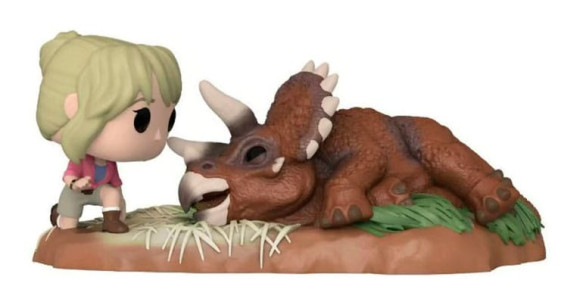 Jurassic Park POP! Moment Vinyl Figur Dr. Sattler with Triceratops Special Edition 9 cm