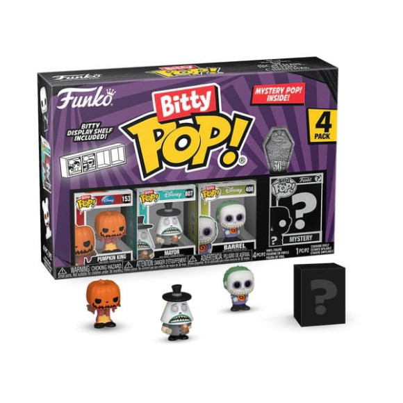 Nightmare Before Christmas Bitty POP! Vinyl Figuren 4er-Pack Pumpkin Jack 2,5 cm