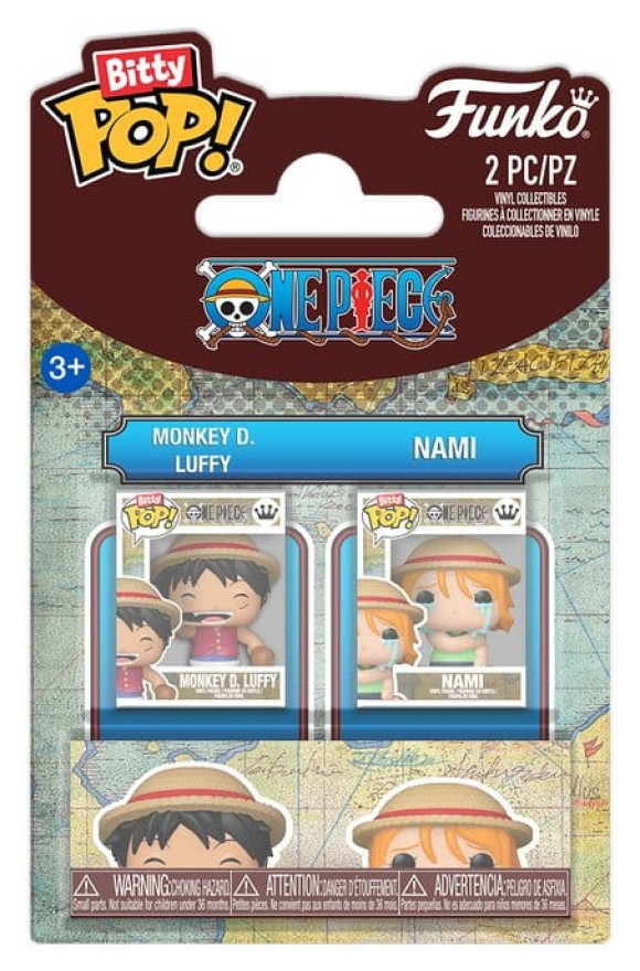 One Piece POP! Vinyl Figuren 2er-Pack Monkey D. Luffy & Nami 2 cm