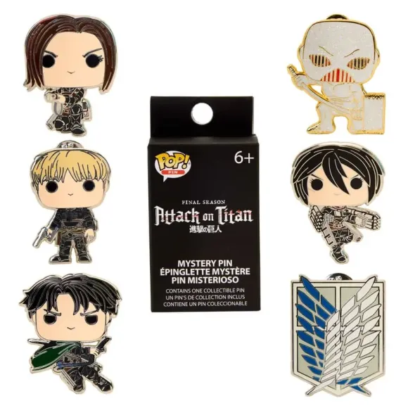Attack on Titan Loungefly Ansteck-Pins Blind S4 Character Display (12)