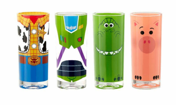 Toy Story 4 Saftgläser 4er-Pack Buzz, Woody, Rex & Hamm