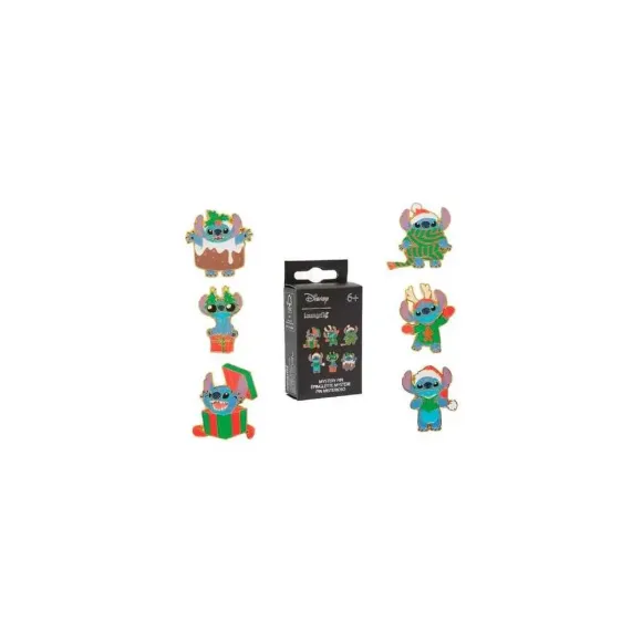 Disney by Loungefly Ansteck-Pins Blind Box Stitch Holiday Display (18)