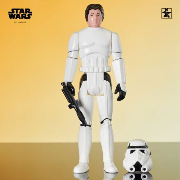 Star Wars Episode IV Jumbo Vintage Kenner Actionfigur Han Solo in Stormtrooper Disguise 2021 Premier Guild Membership Gift 30 cm