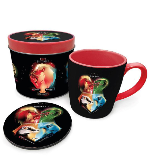 Harry Potter Tasse mit Untersetzer Crests