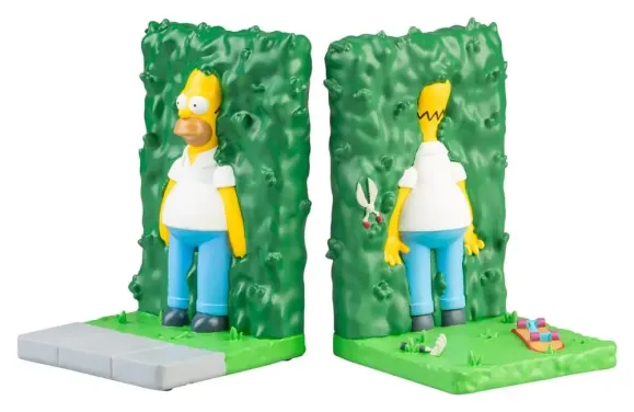 Die Simpsons  Buchstützen Homer Busch 17 cm 