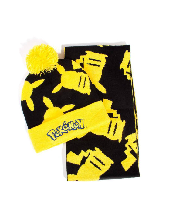 Pokemon Pikachu Beanie & Schal Set