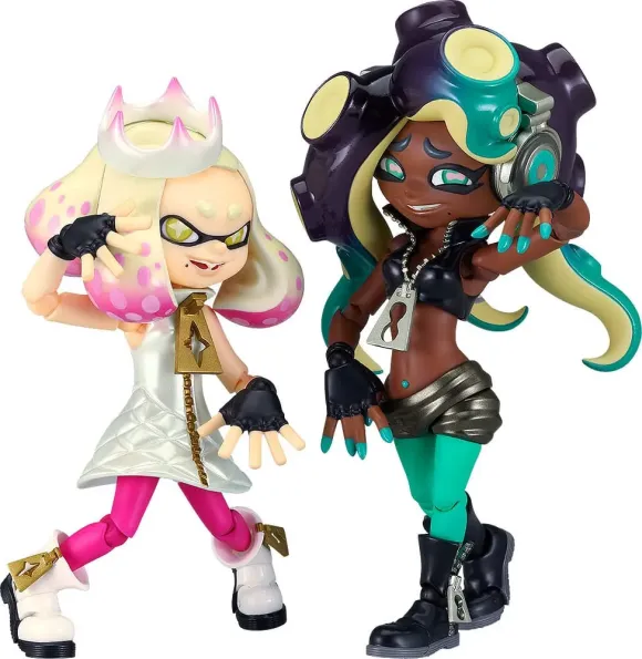 Splatoon 2 Figma Actionfiguren Off the Hook Pearl & Marina 9 - 10 cm