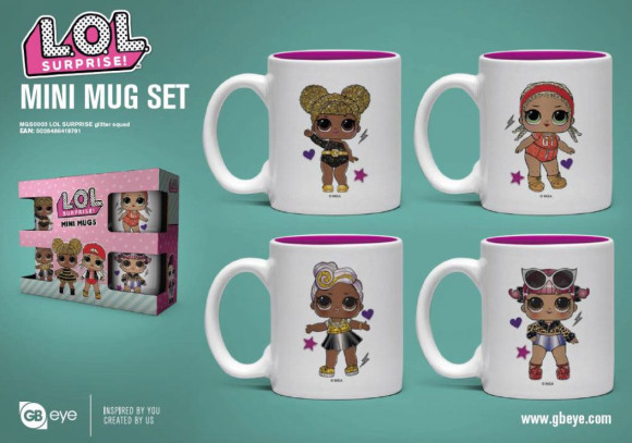L.O.L. Surprise! Espresso-Tassen 4er-Pack Glitter Squad