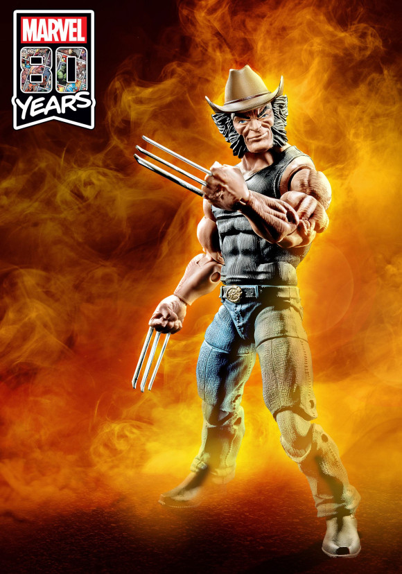 Marvel Legends Cowboy Logan 80th Anniversary Actionfigur 15 cm