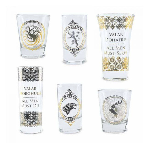 Game of Thrones 6er-Pack Black & Gold Premium Schnapsgläser