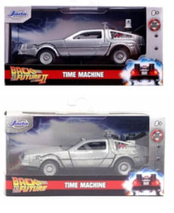 Zurück in die Zukunft Diecast Modell 1/32 Time Machine Display (6)