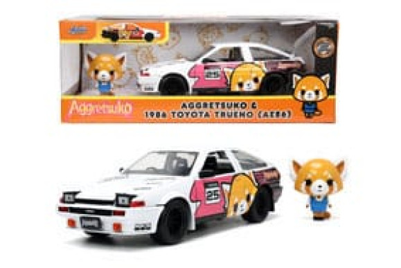 Aggretsuko Diecast Modell 1/24 1986 Toyota Trueno AE86