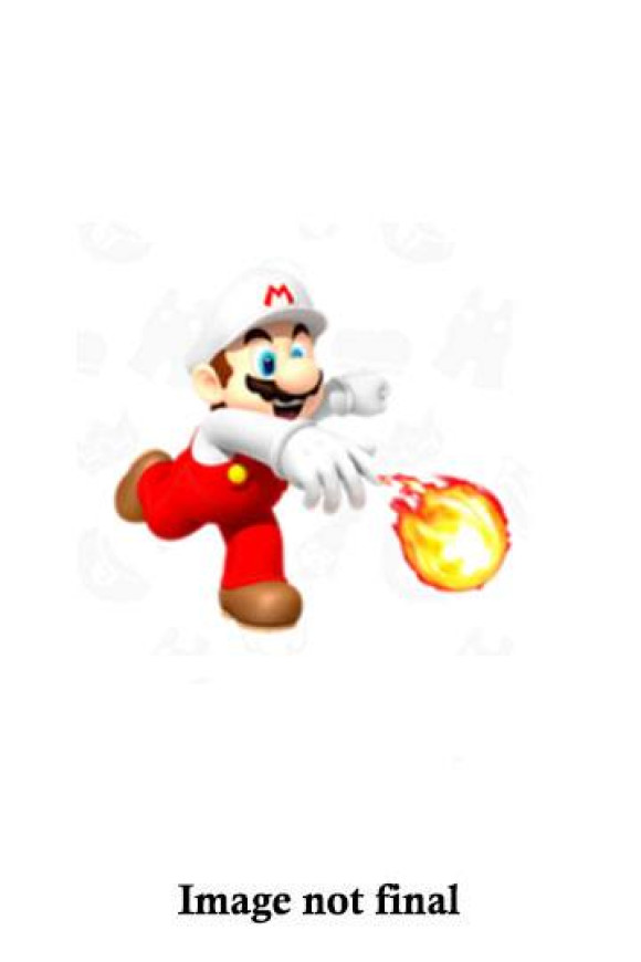 Super Mario Feuer Mario mit Feuerball Actionfigur 10 cm