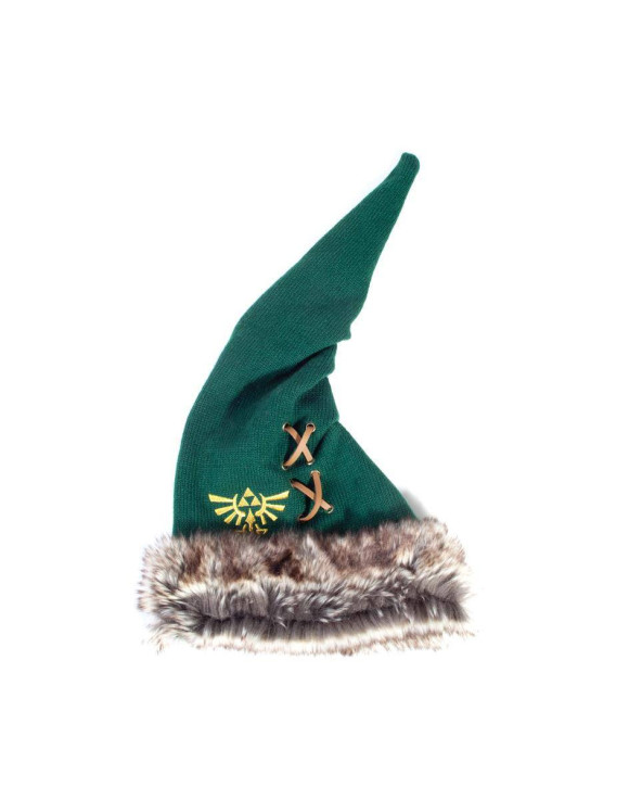 The Legend of Zelda Furry Pointy Triforce Beanie Mütze Grün