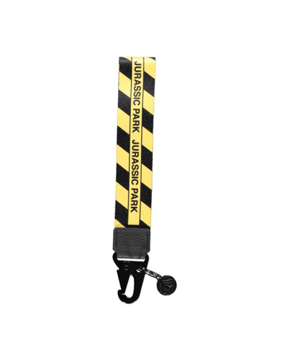 Jurassic Park Metall / PU Schlüsselanhänger Caution Tape