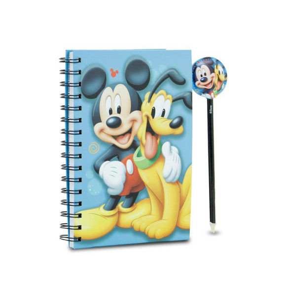 Disney Notizbuch mit Kugelschreiber Mickey & Pluto