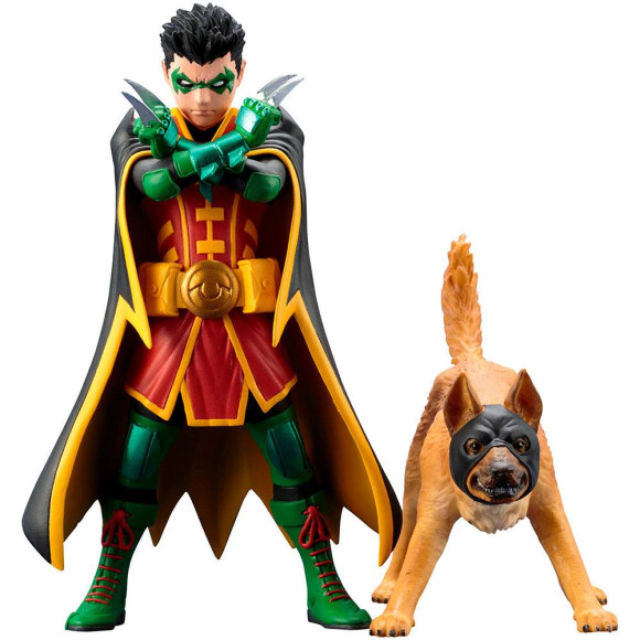 DC Comics ARTFX+ Statuen 1/10 Doppelpack Robin & Ace the Bat-Hound 15 cm