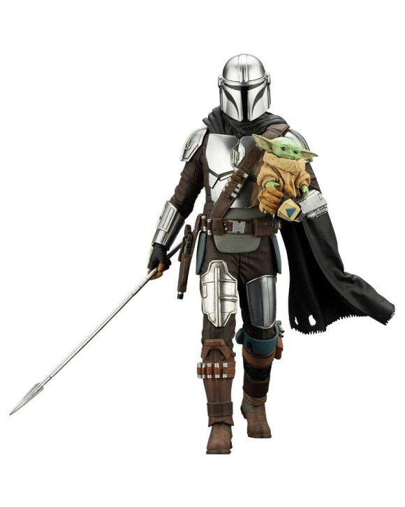 Star Wars The Mandalorian & Grogu with Beskar Staff ARTFX Statue 18 cm