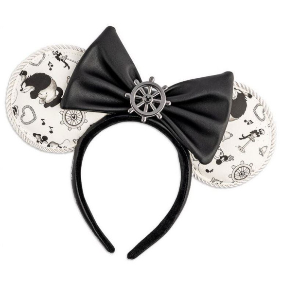 Disney by Loungefly Haarreif Steamboat Willie Ears Bow Rope Piping