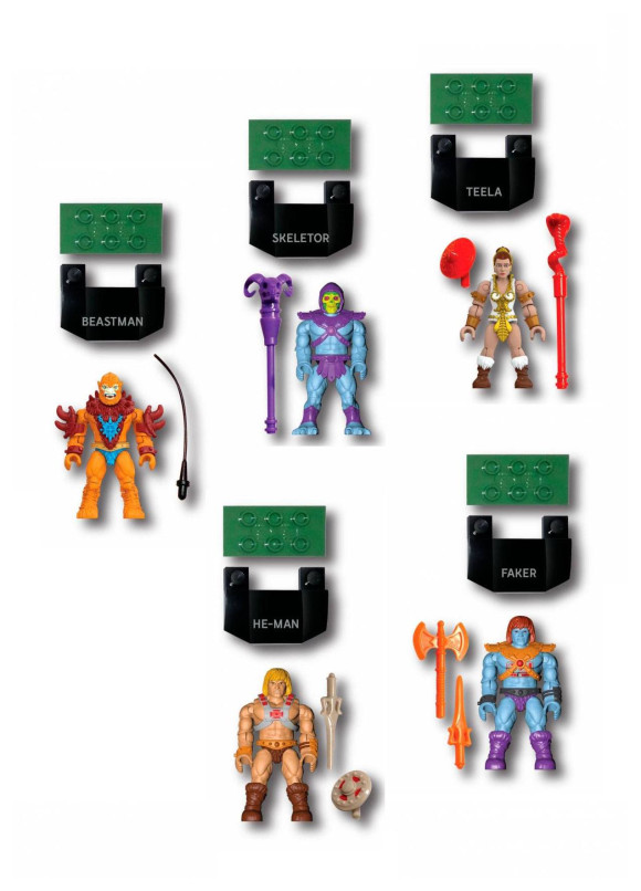 Masters of the Universe 5er-Pack Battle for Eternia Mega Construx Probuilder Actionfiguren