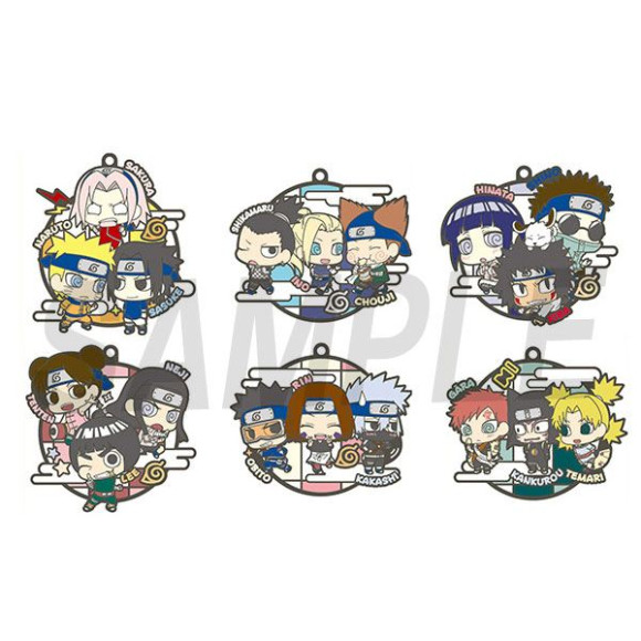 Naruto Gummi-Anhänger 6 cm Sortiment Buddy Collection Three-man Cell! (6)