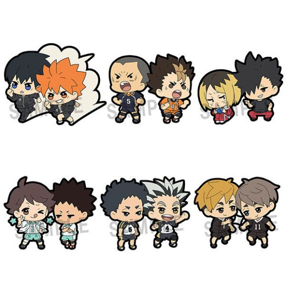 Haikyu!! Gummi-Anhänger 6 cm Sortiment Buddy Collection (6)