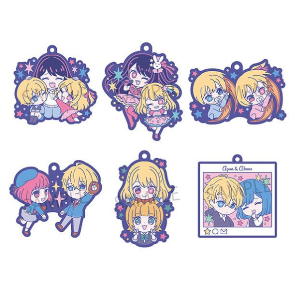 Oshi no Ko Gummi-Anhänger 6 cm Sortiment Buddy Collection (6)
