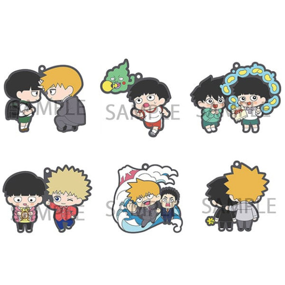 Mob Psycho 100 III Gummi-Anhänger 6 cm Sortiment Buddy Collection (6)
