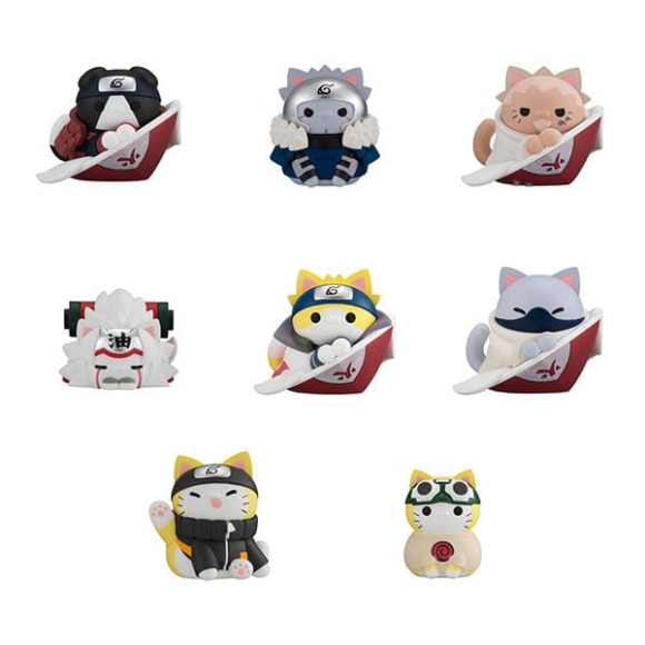 Naruto Shippuden Mega Cat Project Sammelfiguren Nyaruto! The bond between master and disciple Ver. 3 cm Sortiment (8)
