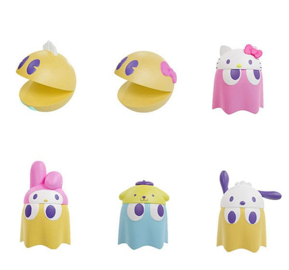 Pac-Man x Sanrio Characters Chibicollect Series Sammelfiguren 3 cm Sortiment Vol. 1 (6)