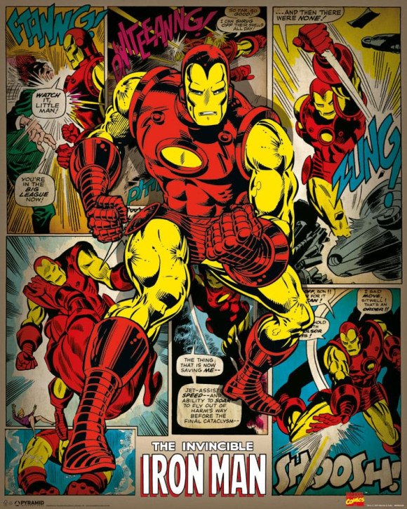 Marvel Comics Poster Set Iron Man Retro 40 x 50 cm (4)