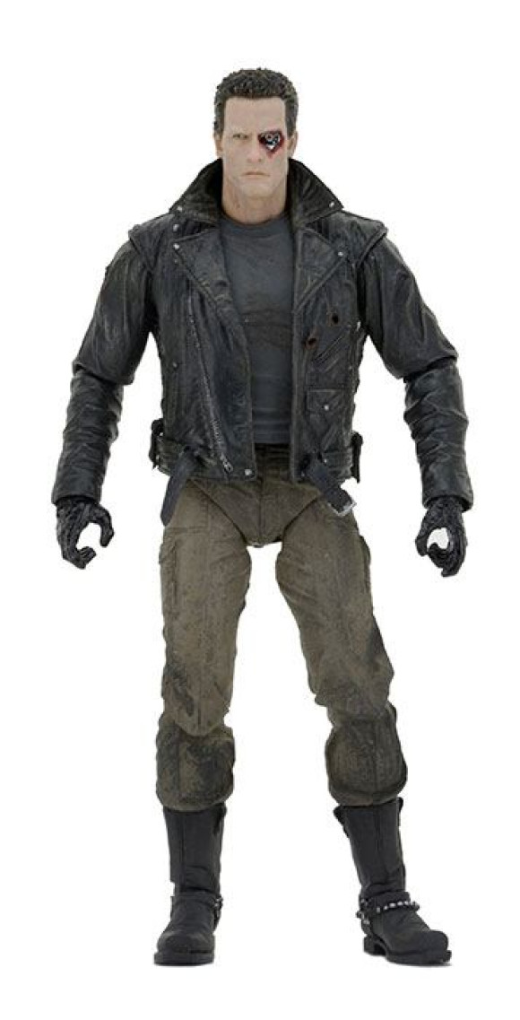 Terminator Police Station Assault T-800 Motorcycle Jacket Ultimate Actionfigur 18 cm