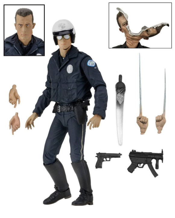Terminator 2 T-1000 Motorcycle Cop Ultimate Actionfigur 18 cm